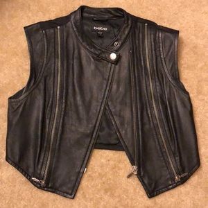 Bebe leather vest